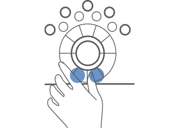 Assign functions near the trackball: Contextual Button